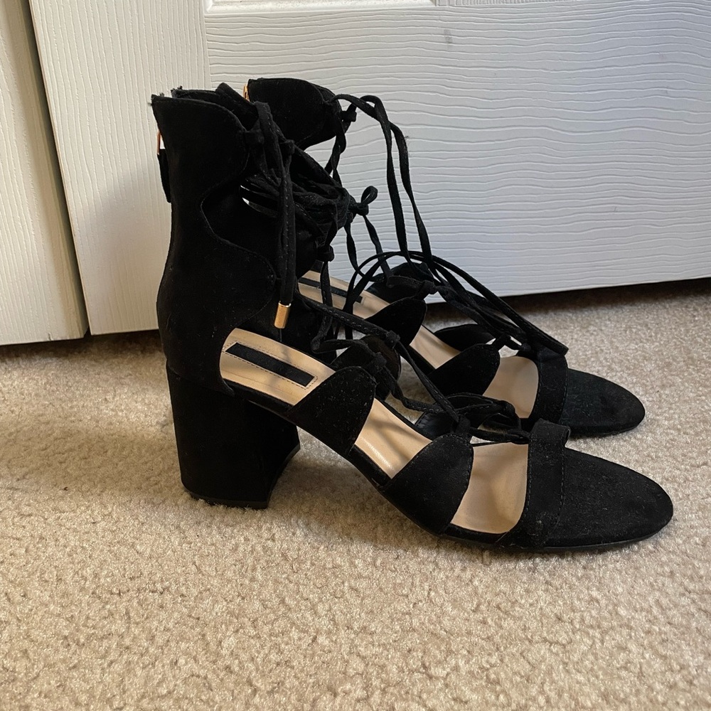 Black Strappy Heels